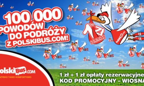 100 000 powodów do podróży z PolskiBus.com! Startuje Wielka Wiosenna Bonanza!